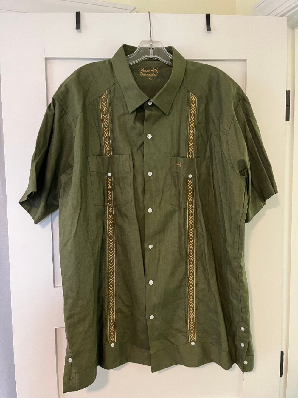 Men's Texas Standard Tejas Guayabera Size XL in Agave Oro